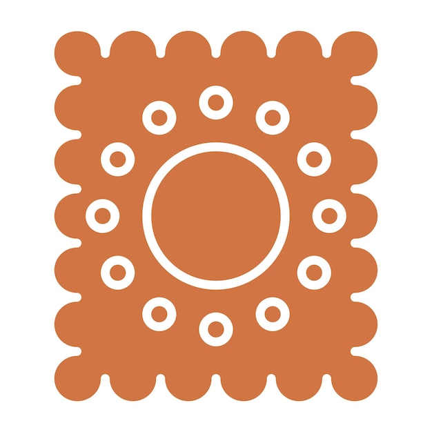 Diseño vectorial de las galletas Estilo de icono