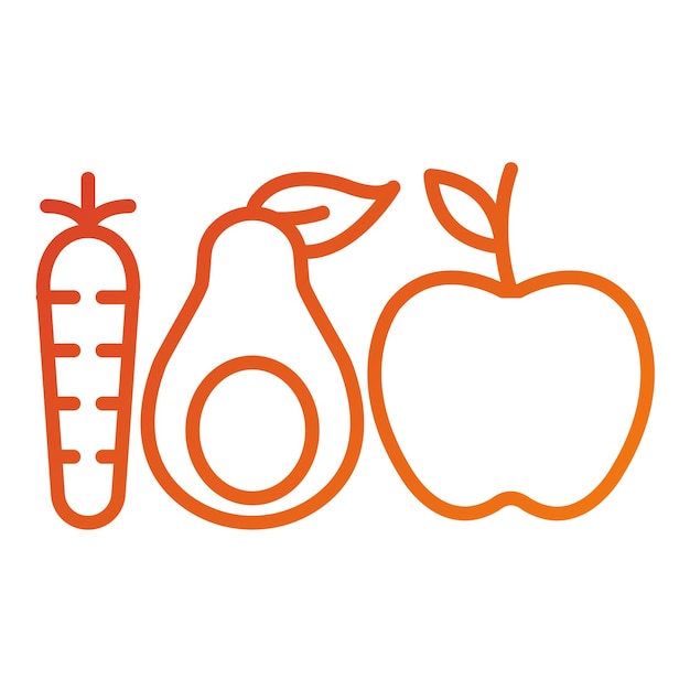 Diseño vectorial de ganancia muscular Estilo del icono de la dieta