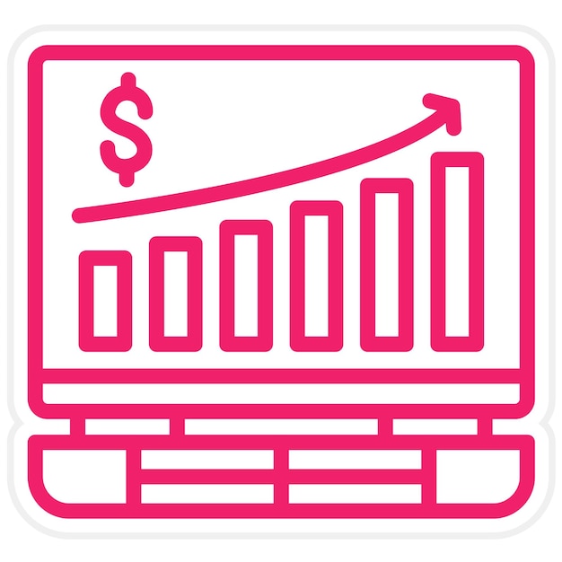 Diseño vectorial ganancias Estilo de icono