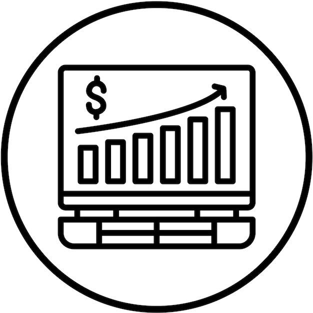 Diseño vectorial ganancias Estilo de icono