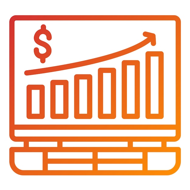 Diseño vectorial ganancias Estilo de icono