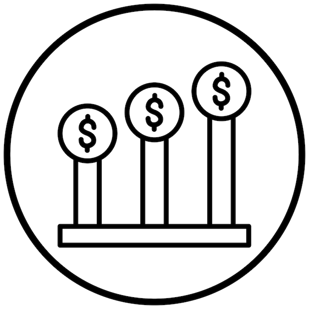Diseño vectorial ganancias Estilo de icono