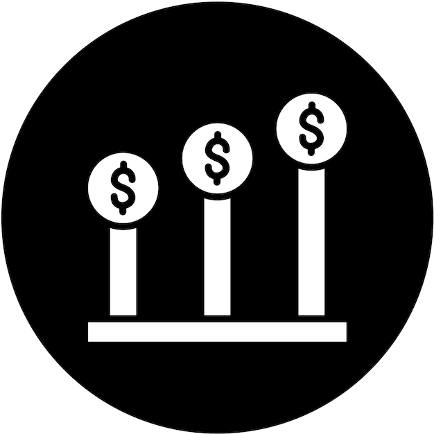 Diseño vectorial ganancias Estilo de icono
