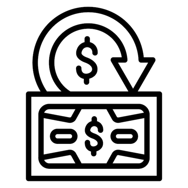 Diseño vectorial Garantía de devolución de dinero Estilo del icono