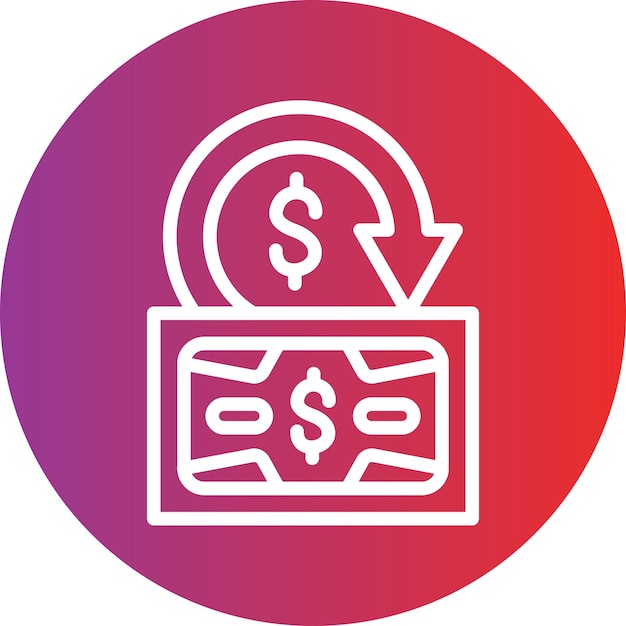 Diseño vectorial Garantía de devolución de dinero Estilo del icono