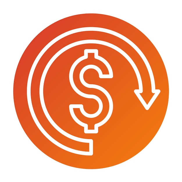 Diseño vectorial Garantía de devolución de dinero Estilo del icono