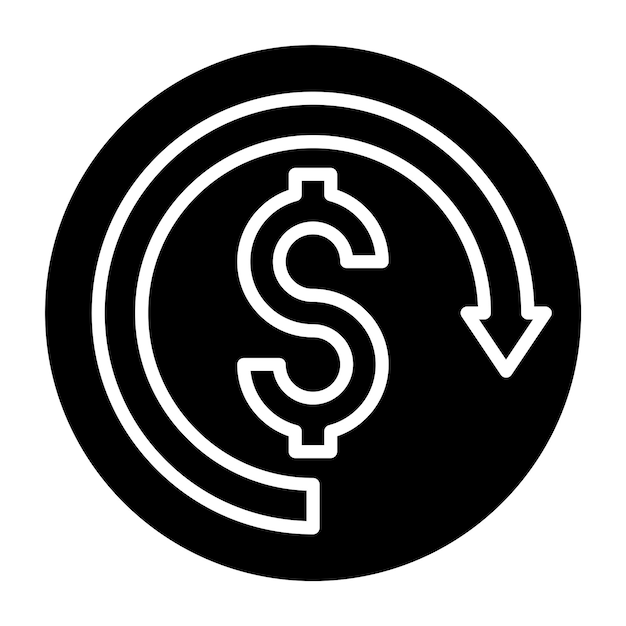 Diseño vectorial Garantía de devolución de dinero Estilo del icono