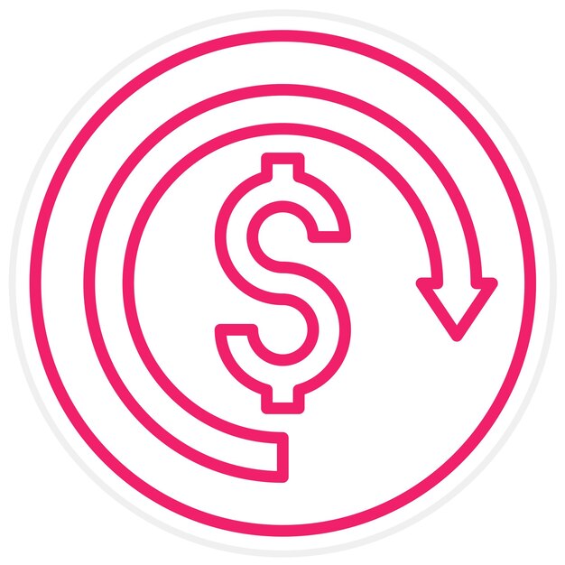 Diseño vectorial Garantía de devolución de dinero Estilo del icono