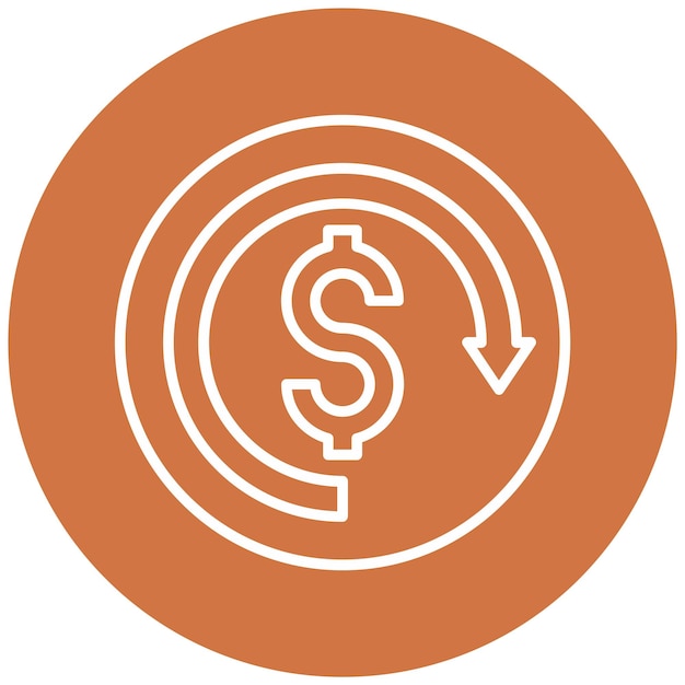 Diseño vectorial Garantía de devolución de dinero Estilo del icono