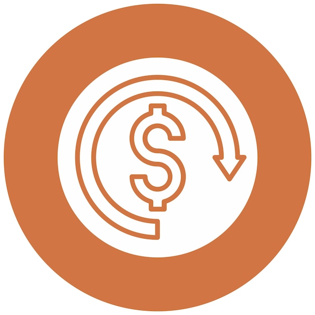 Diseño vectorial Garantía de devolución de dinero Estilo del icono