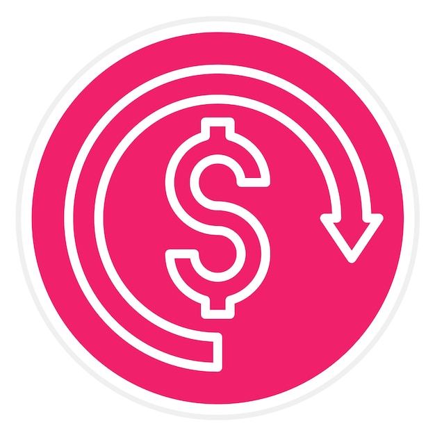 Diseño vectorial Garantía de devolución de dinero Estilo del icono