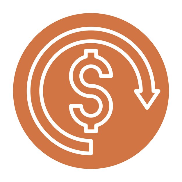 Diseño vectorial Garantía de devolución de dinero Estilo del icono