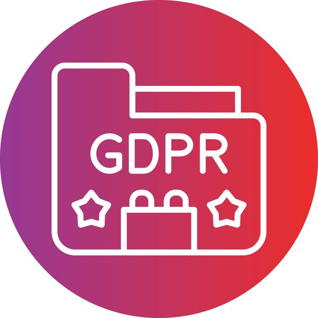 Vector diseño vectorial gdpr plugin estilo del icono