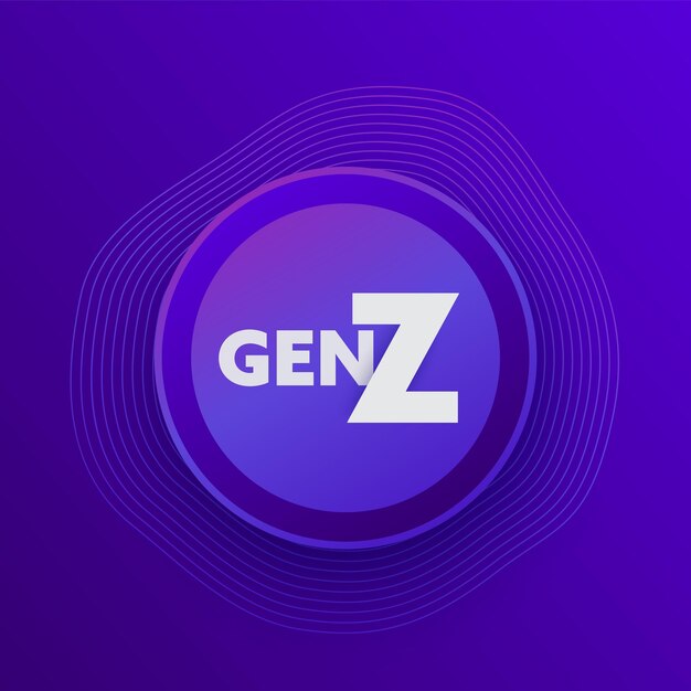 diseño vectorial gen z en azul