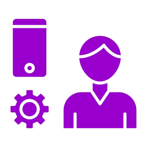 Diseño vectorial Gen Z Estilo de icono masculino