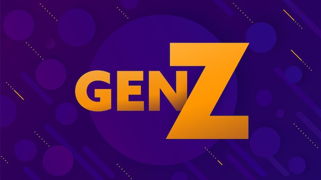 diseño vectorial gen z en fondo abstracto