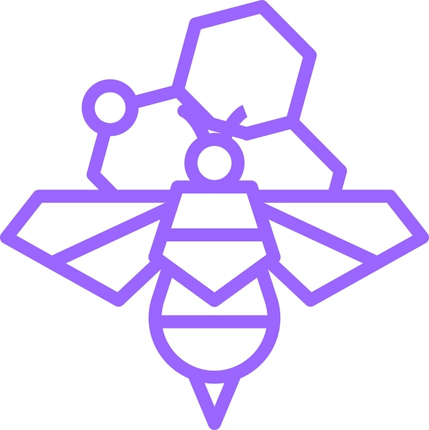 Diseño vectorial de geografía Estilo de icono de abeja