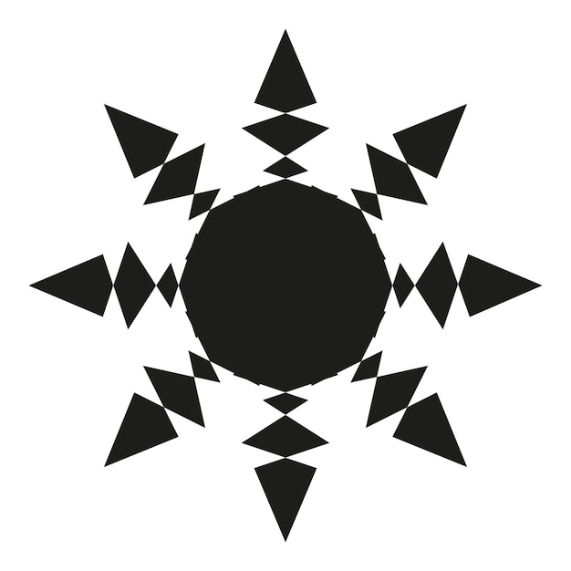 Diseño vectorial geométrico de estallidos de estrellas negras