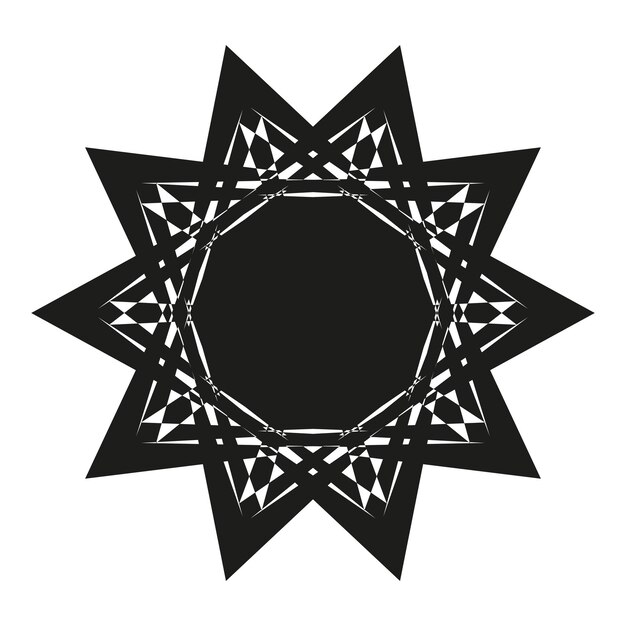 Diseño vectorial geométrico de estallidos de estrellas negras