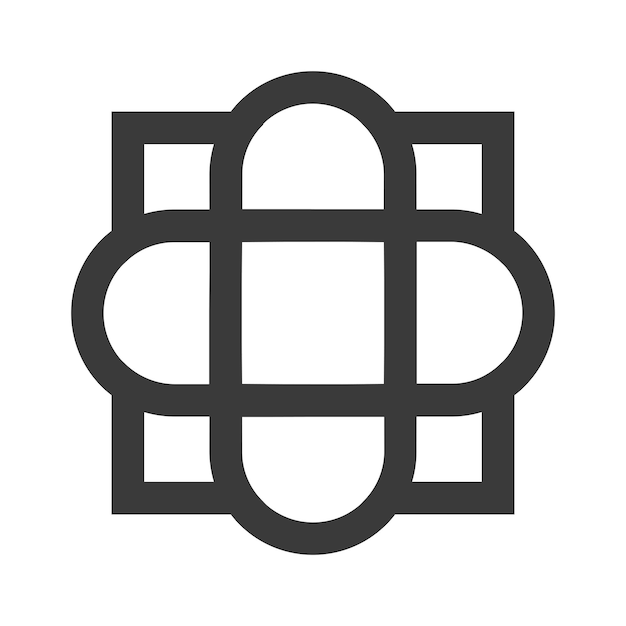Diseño vectorial geométrico ornamental con simetría intrincada