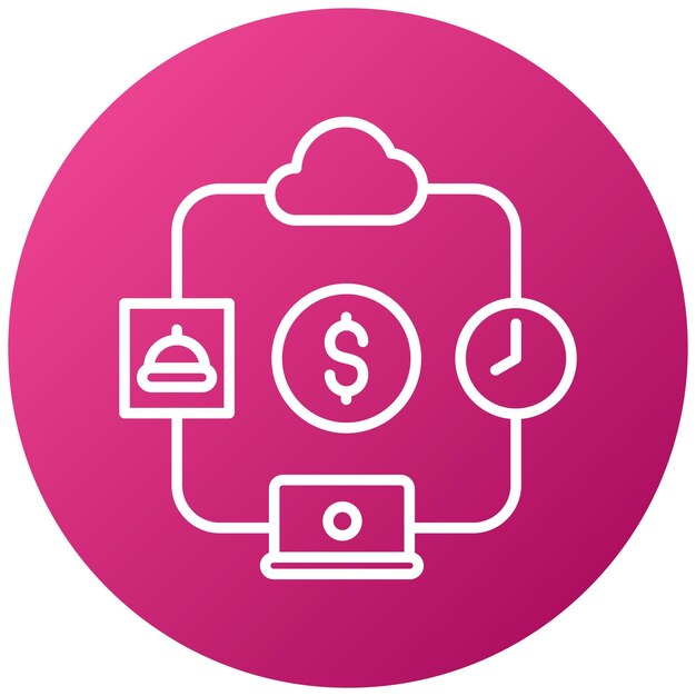 Diseño vectorial Gig Economy Estilo del icono