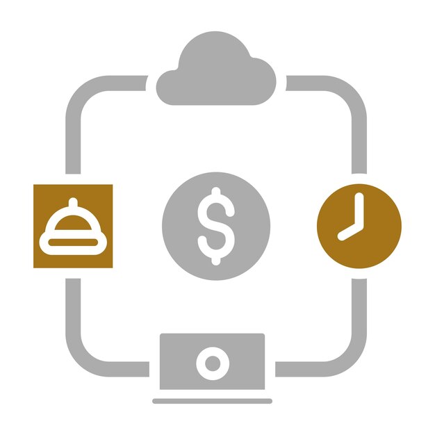 Diseño vectorial Gig Economy Estilo del icono
