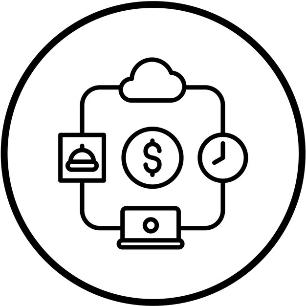 Diseño vectorial Gig Economy Estilo del icono