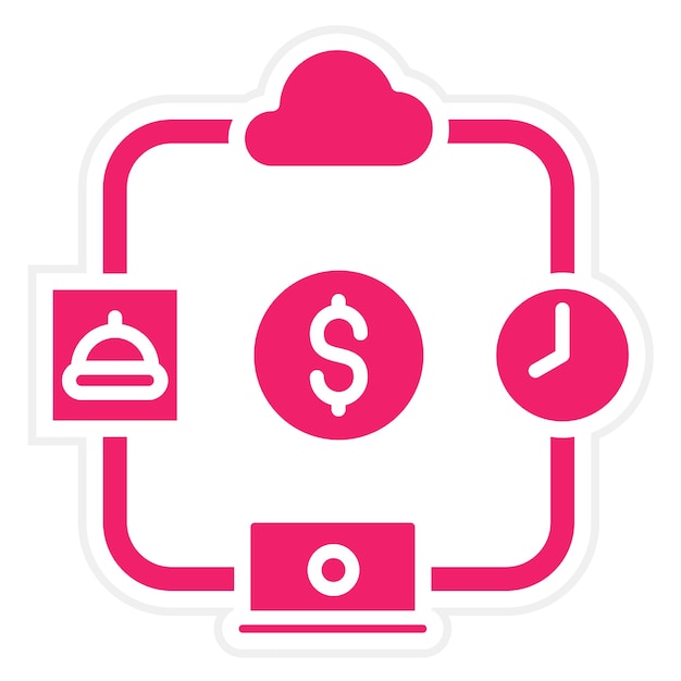 Diseño vectorial Gig Economy Estilo del icono