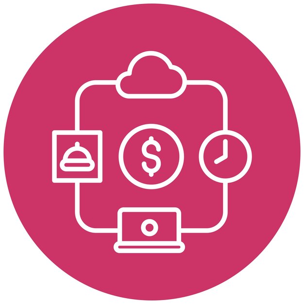 Diseño vectorial Gig Economy Estilo del icono