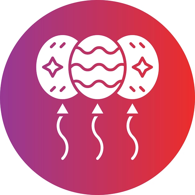 Diseño vectorial de globos de año nuevo Estilo de icono