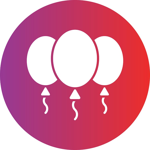 Diseño vectorial de globos Estilo de icono