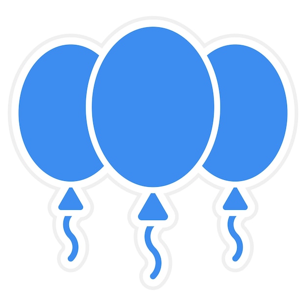 Diseño vectorial de globos Estilo de icono