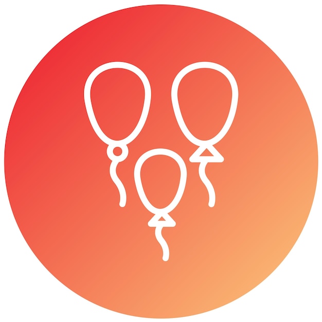 Diseño vectorial de globos Estilo del icono