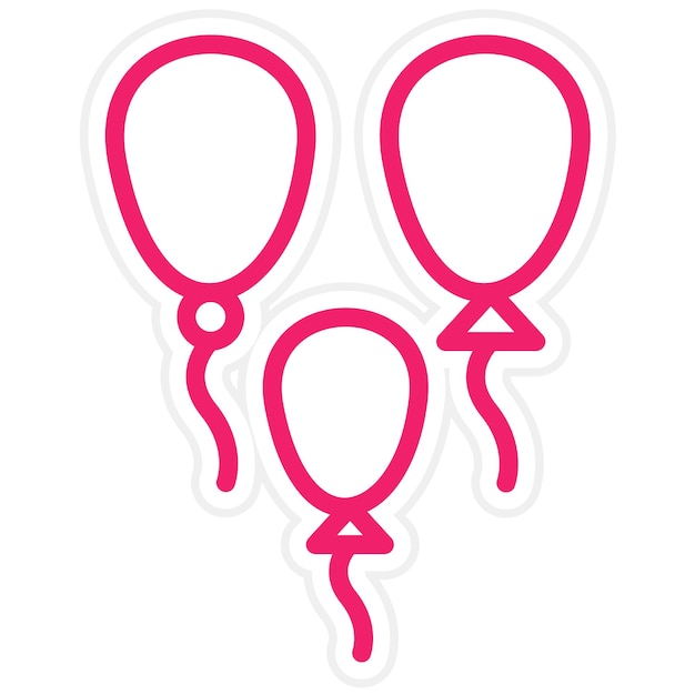 Diseño vectorial de globos Estilo del icono