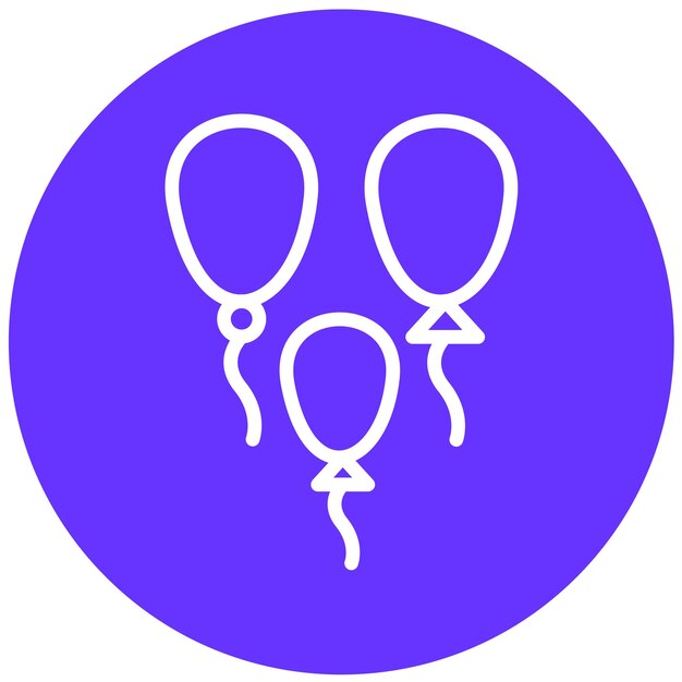 Diseño vectorial de globos Estilo del icono