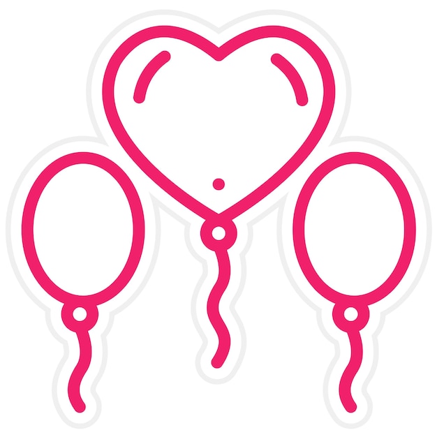 Diseño vectorial de globos Estilo de icono