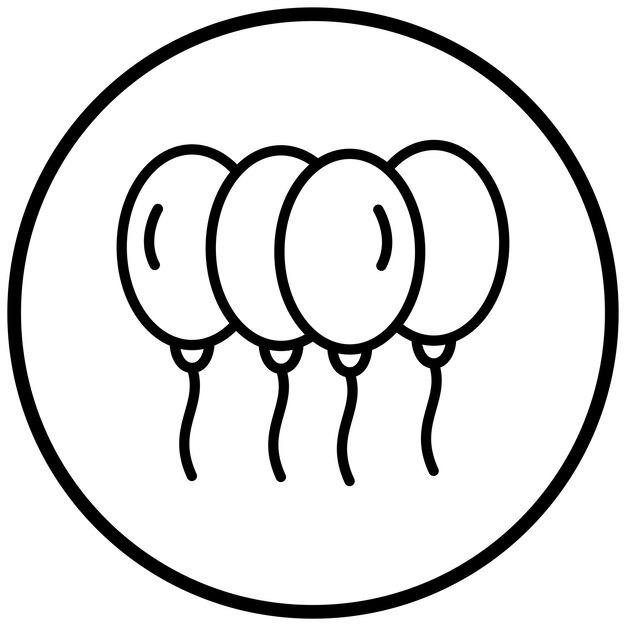 Diseño vectorial de globos Estilo del icono