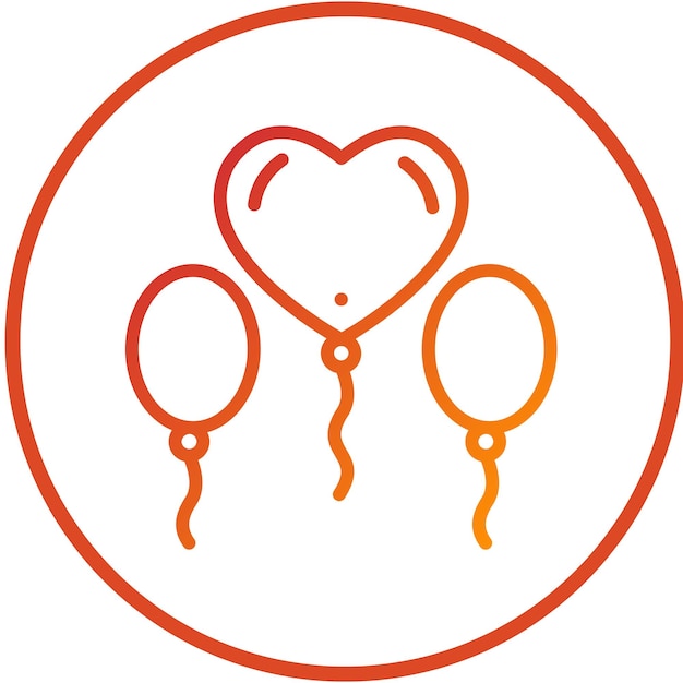 Diseño vectorial de globos Estilo de icono