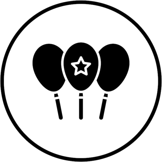 Diseño vectorial de globos Estilo de icono