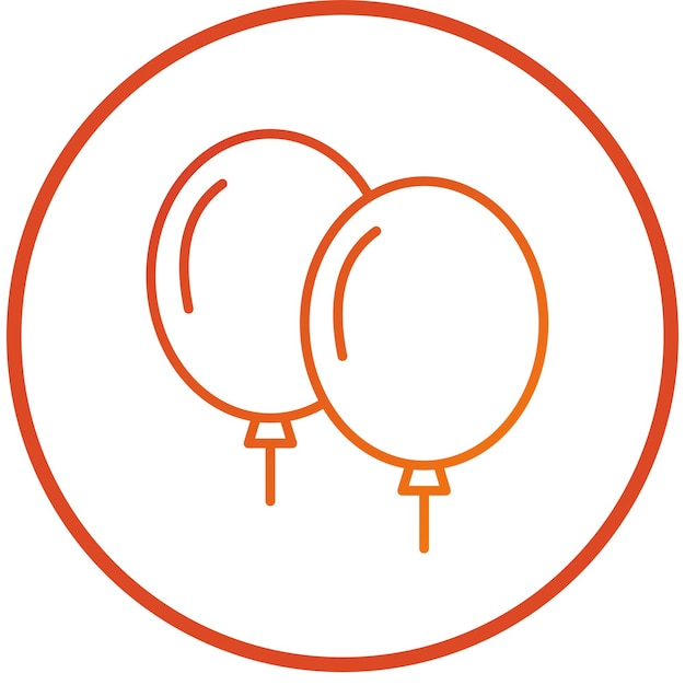 Diseño vectorial de globos Estilo de icono