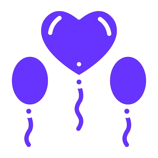Diseño vectorial de globos Estilo de icono