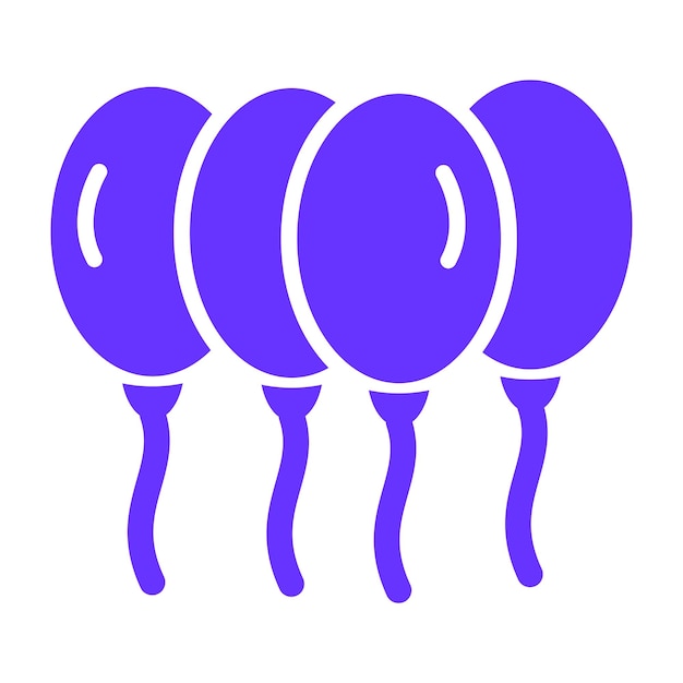 Diseño vectorial de globos Estilo del icono