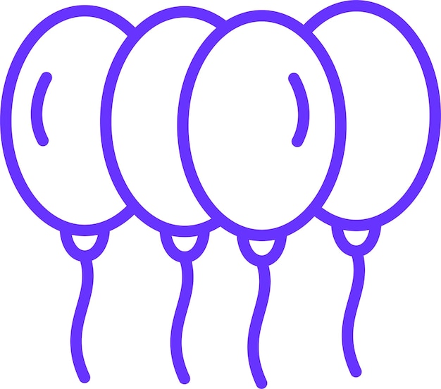 Diseño vectorial de globos Estilo del icono