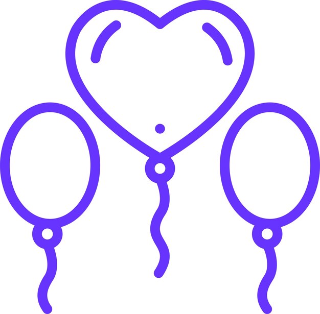 Diseño vectorial de globos Estilo de icono