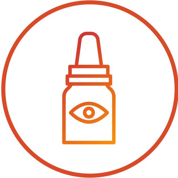 Diseño vectorial de las gotas oculares Estilo del icono de la botella