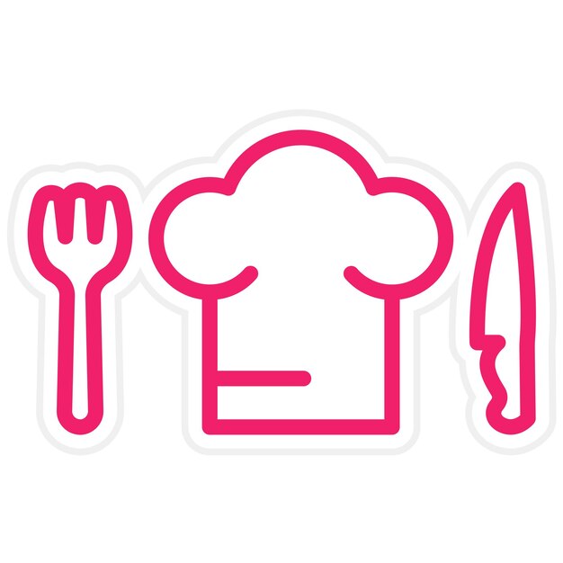 Diseño vectorial Gourmet Gusto Estilo de icono