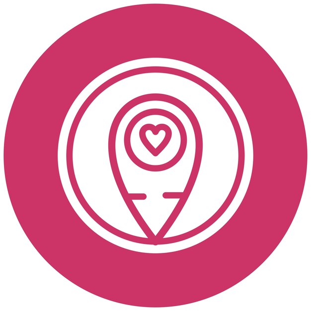 Diseño vectorial de GPS Estilo del icono de amor