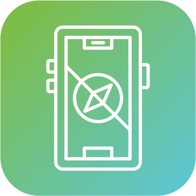 Diseño vectorial GPS Estilo del icono desactivado