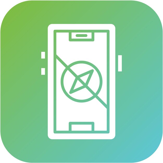 Diseño vectorial GPS Estilo del icono desactivado