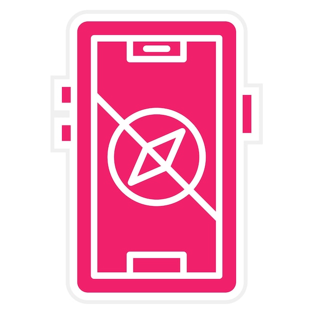 Diseño vectorial GPS Estilo del icono desactivado